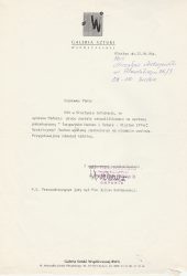 04. Informacja o zakwalifikowanie rysunków Zbirka na wystawę “Targowisko Humoru i Satyry”, Olsztyn, sierpień 1994 r.