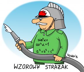 21. Ostatni rysunek do miesięcznika Strażak, 2014 r.