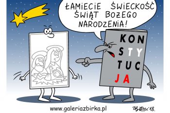 26. Rysunek do felietonu Ryszarda Czarneckiego w Gazecie Polskiej, 2018 r.